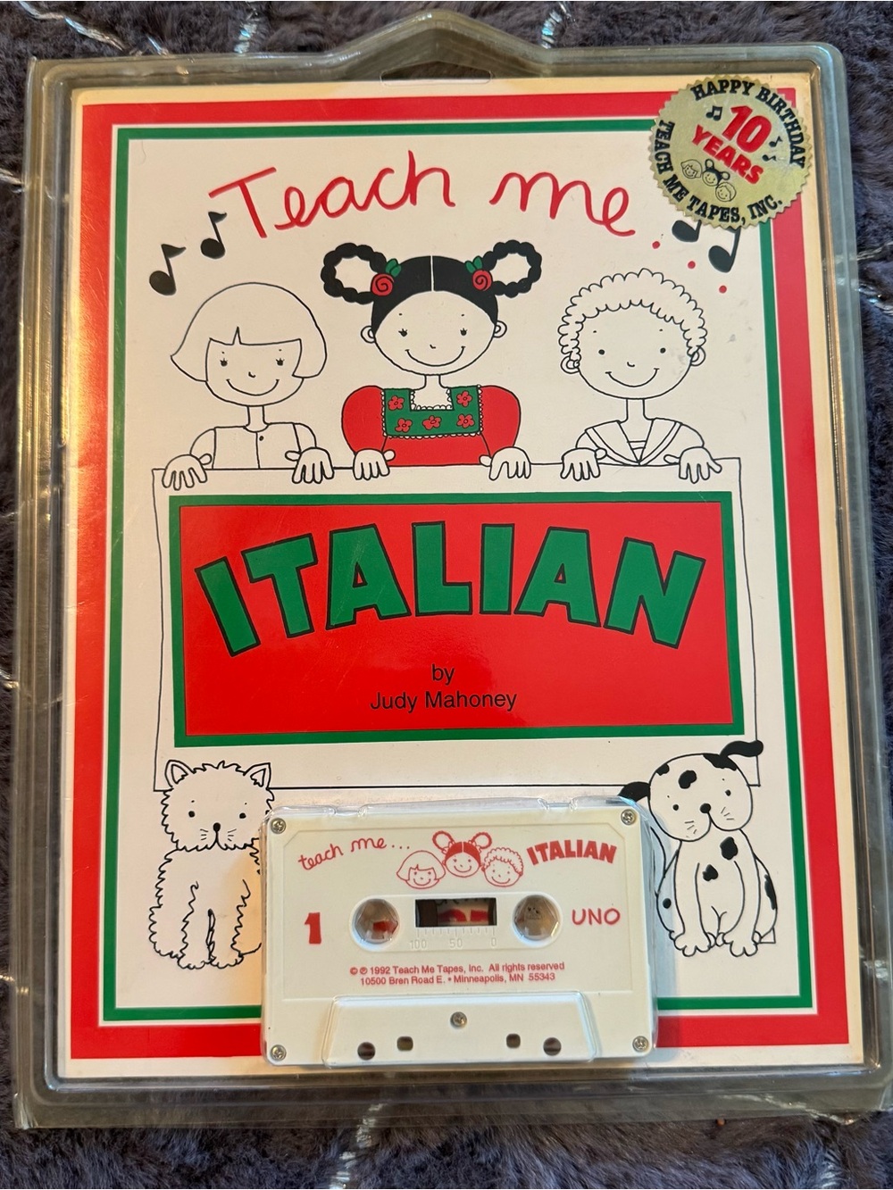 Teach Me Italian Children's Cassette & Book Set NEW Vintage 1995